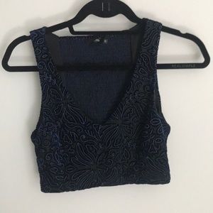 Velvet crop top
